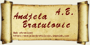 Anđela Bratulović vizit kartica